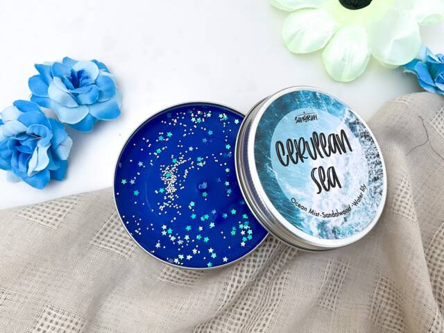 House in A Cerulean Sea Tin Candle - Soy Wax Bookish - image 1