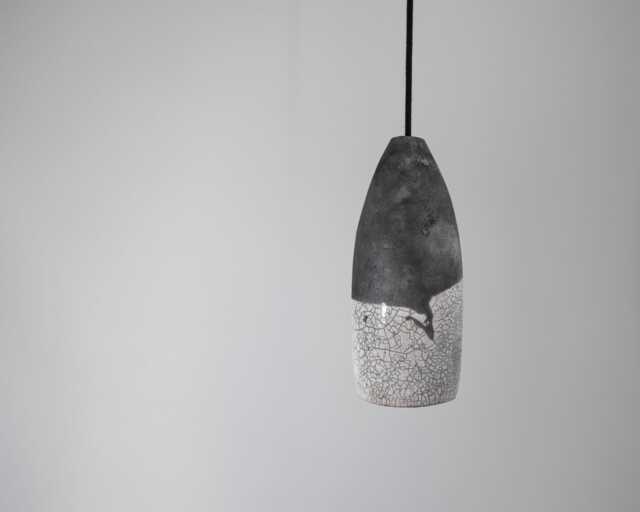 Raku Ceramic Pendant Light - Lamp Fixture Ceiling Lighting - image 1