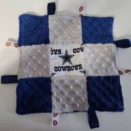 Dallas Cowboys Squares Baby Tag Security Blanket - thumbnail 2