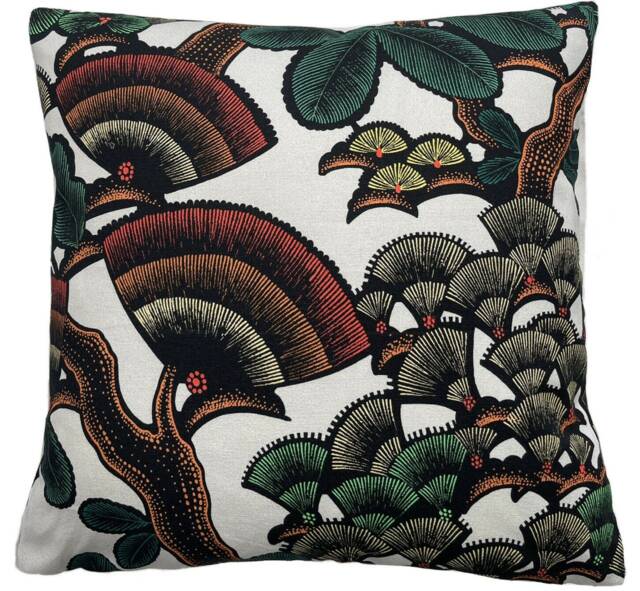 Thevenon Floral Fabric Cushion Cover Kew Garden Japanese Inspired Printed 16-22 - image 1