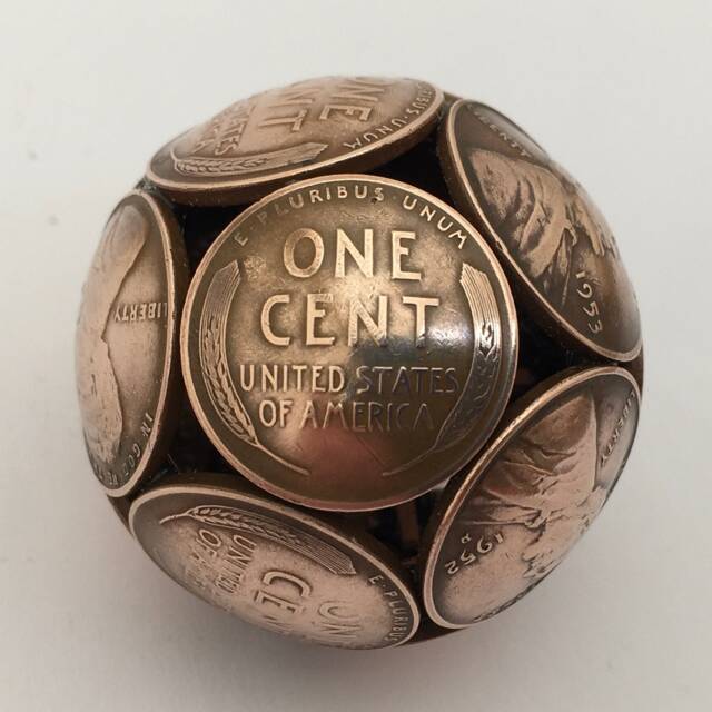 Usa Wheat Cent . American Lincoln Copper Penny Coin Ball Range Of Years Available 1935 ~ 1958. 70Th 75Th 80Th 85Th 90Th Birthday Present - image 1