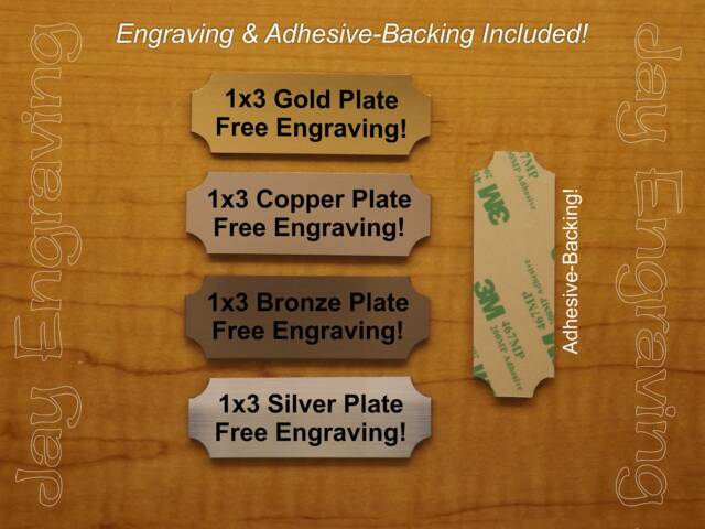 Custom Engraved 1x3 Plate - Suite Sign Plaque Pet Name Placard Badge Adhesive Backing Customized Personalized Laser Brushed Metal Finish - image 1