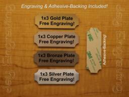 Custom Engraved 1x3 Plate - Suite Sign Plaque Pet Name Placard Badge Adhesive Backing Customized Personalized Laser Brushed Metal Finish