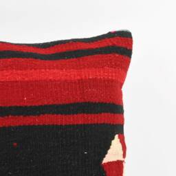 Handwoven Kilim Pillow Cover Bohemian Tribal Throw Pillow, 20x20 - thumbnail 2