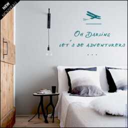 Oh Darling Let's Be Adventurers Vinyl Wall Decal Kids Room Decor - thumbnail 2