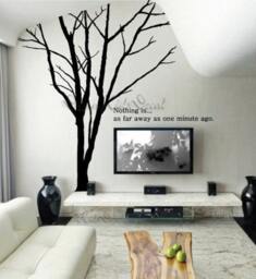 Giant Winter Tree Wall Decal - Nursery, Kids Room Decor - thumbnail 1