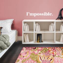 I'mpossible Quote Wall Decal - Custom Vinyl Art Stickers For Homes, Windows, Cars, Electronics, Kid Rooms, Libraries, Offices, Interiors - thumbnail 2