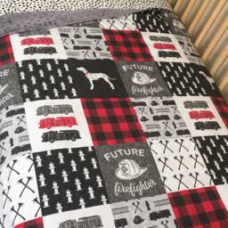Future Firefighter Baby Boy Bedding - 30x36 - thumbnail 2