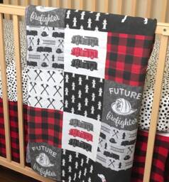 Future Firefighter Baby Boy Bedding - 30x36 - thumbnail 1