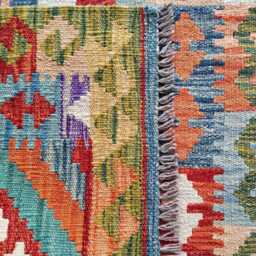 Kilim Rug Tribal, Handmade Artisan Afghan Turkish Persian Qashqai Navajo Bohemian Natural Wool Flatweave Multicolour 127x87 cm - thumbnail 3