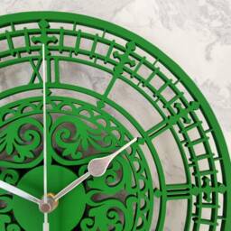 Decorative Wall Clock Green Colour Silent Non Ticking Roman Numerals 30cm Ornament Gift - thumbnail 2