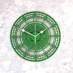 Decorative Wall Clock Green Colour Silent Non Ticking Roman Numerals 30cm Ornament Gift - thumbnail 3