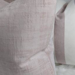 Blush Pink Cushion Cover Distressed Look Velvet Textured Velvet Pillow Cover - thumbnail 3