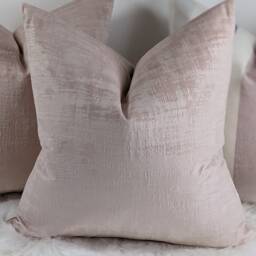 Blush Pink Cushion Cover Distressed Look Velvet Textured Velvet Pillow Cover - thumbnail 2