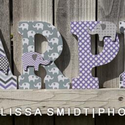 Elephant Nursery Letters Theme Name Sign Baby Boy Gift Shower Pink Decor - thumbnail 3