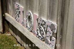 Elephant Nursery Letters Theme Name Sign Baby Boy Gift Shower Pink Decor - thumbnail 1