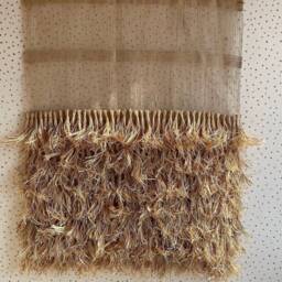 Large Raffia Wall Tapestry Bohemian Bedroom Decor - 35x39 Inches - thumbnail 2