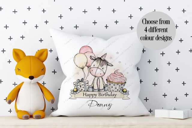 Unicorn Cushion, Pillow, Gift, Gift For Him, 1st Birthday Her, Birthday, Cushion - image 1