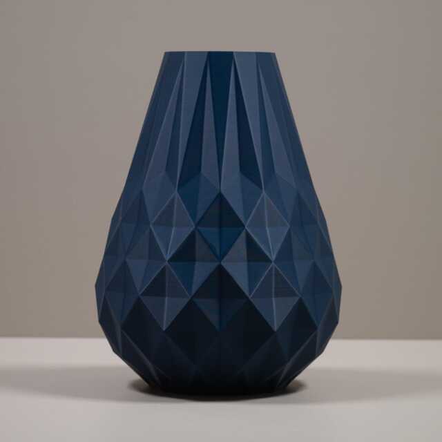 Navy Diamond Vase Decorative Ornament Blue Home Decor Living Room Ornament - image 1