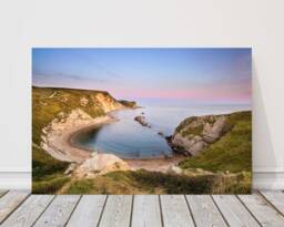 Dorset Cove Sunset Canvas Print Coastal Seascape Wall Art - thumbnail 1