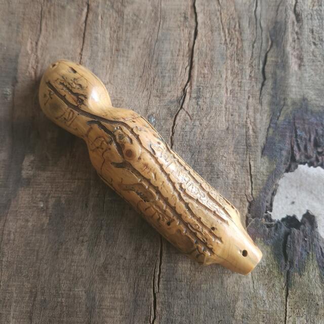 Olive Wood Mezuzah Case, Hand Carving From Israel - image 1