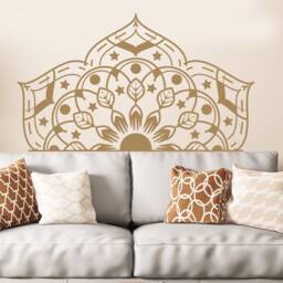 Mandala Wall Decal, Headboard Vinyl Sticker, Boho Decor, Decal For Bedroom, Bohemian Bedroom Decor - Ma81 - thumbnail 1