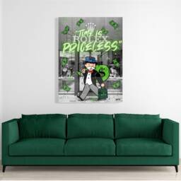 Alec Monopoly - Glass Effect Alec Monopoly Inspired - Wall Decor Pop Art Gifts For Him Canvas Watch = Glass - thumbnail 3