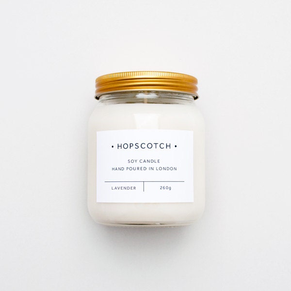 Lavender Scented Candle Hopscotch Home Decor Soy Perfect Gift For Her, Wedding Gift, Mum Or Thank You - image 1