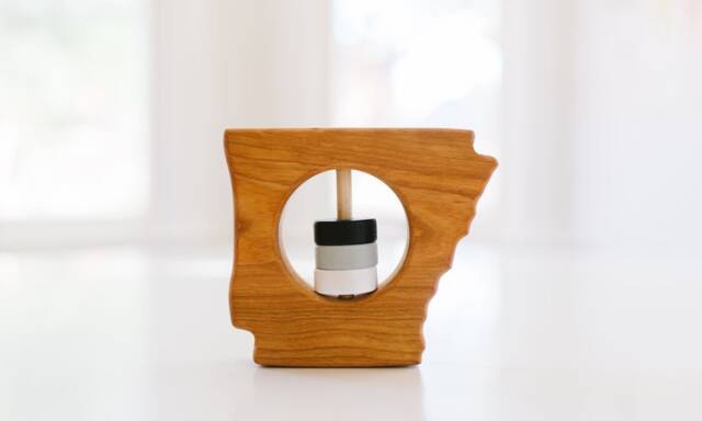 Arkansas State Rattle??? Modern Wooden Baby Toy - image 1
