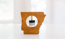 Arkansas State Rattle??? Modern Wooden Baby Toy