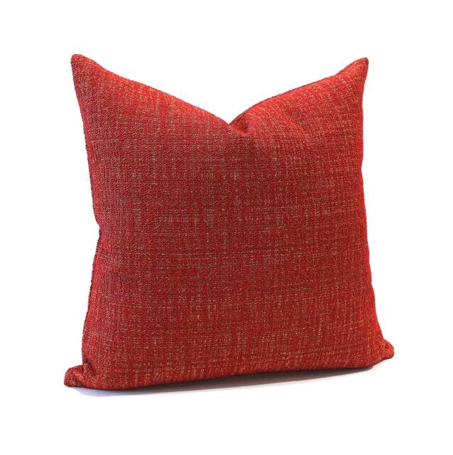 Cranberry Throw Pillow Cover Textured Upholstery Fabric Decorative Pillowcase - image 1