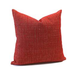 Cranberry Throw Pillow Cover Textured Upholstery Fabric Decorative Pillowcase - thumbnail 1
