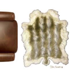 Faux Fur Bear Skin Rug, White Border, Shag Area Carpet - thumbnail 2