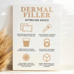 Dermal Filler Aftercare Advice Sign - 3D Acrylic Aesthetics Display Signage Beauty Clinic Wall Decor Salon Information A3 Size - thumbnail 1