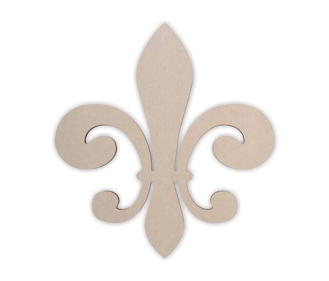 Unfinished Wooden Fleur De Lis Diy Wall Art Decor - image 1