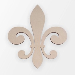 Unfinished Wooden Fleur De Lis Diy Wall Art Decor - thumbnail 3