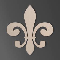 Unfinished Wooden Fleur De Lis Diy Wall Art Decor - thumbnail 2