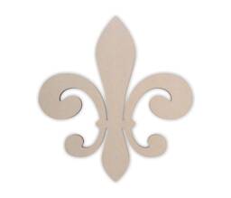 Unfinished Wooden Fleur De Lis Diy Wall Art Decor - thumbnail 1