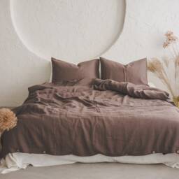 Enhance Your Bedroom With Luxurious Cocoa Linen Duvet Cover Crafted For Comfort, Style, & Sustainable Elegance in Lithuania - thumbnail 3