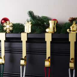 Mantle Christmas Stocking Holder, Hanger Hook, Fireplace Home Decor - thumbnail 2