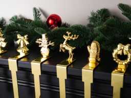 Mantle Christmas Stocking Holder, Hanger Hook, Fireplace Home Decor - thumbnail 1
