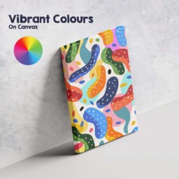 Playful Multicoloured Abstract Squiggle Pattern Modern Canvas Wall Art Print Decor Picture Ready To Hang - thumbnail 4