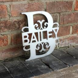 Name Monogram - Custom Made Name Steel Metal Personalised Family Gift Anniversary House Wall Art - thumbnail 2