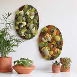 Autumn Textile Wall Art, Forest Floor Home Decor, Nature-Inspired Artwork, Moss Tufted Rug, Punch Needle Rug - thumbnail 4