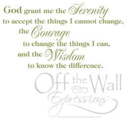 God Grant Me The Serenity, Vinyl Wall Words, Serenity Prayer Decal, Words Of Inspiration, Religious Quote - thumbnail 2