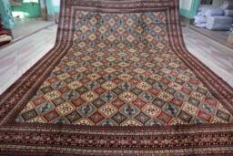 13x18 Ft - 400x550 cm High Quality Afghan Hand Knotted Natural Veg Dyes Geometric Wool Area Rug, Large Oriental Rugs For Living Room - thumbnail 1