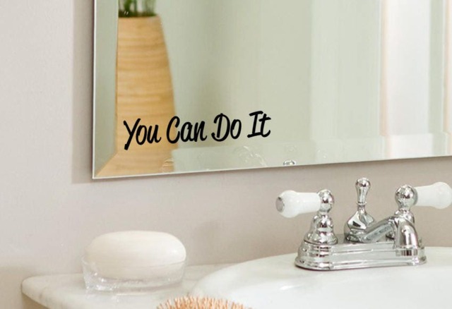 You Can Do It - Positive, Inspirational Bathroom, Mirror, Wall Vinyl Decal Sticker, Home Decor. Great Gift Idea - image 1