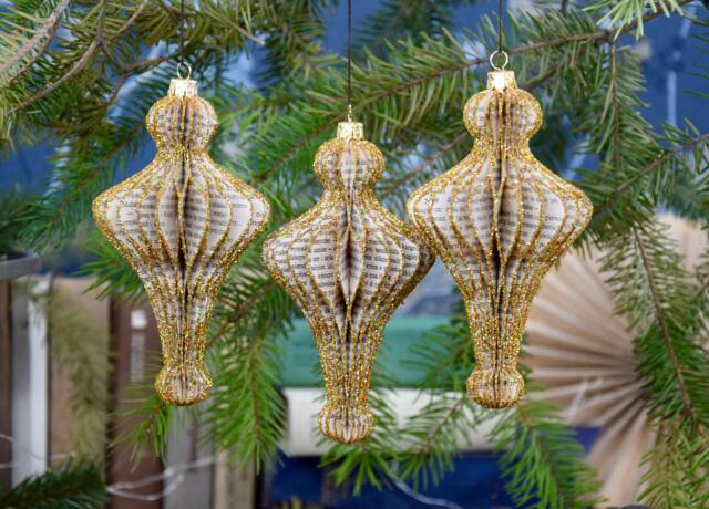 3D Paper Christmas Hanging Ornaments, Book Lovers Gifts - image 1