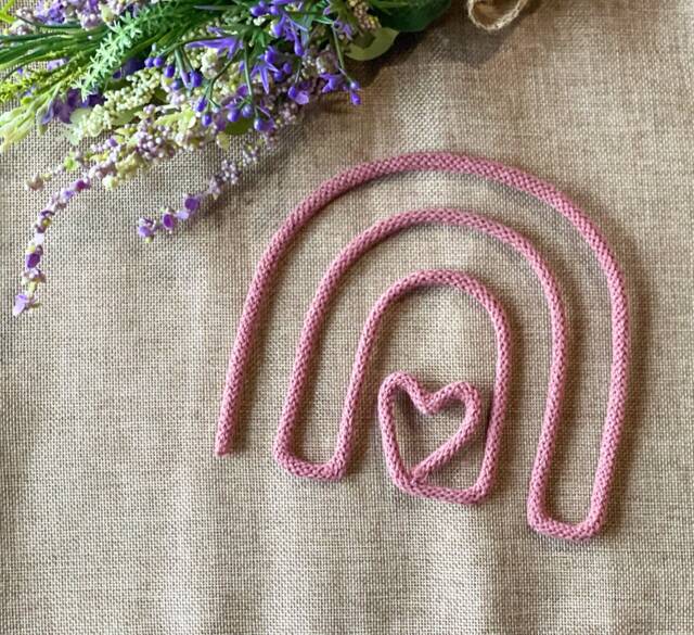 Knitted Wire Rainbow, Art, Wall Childrens Room, Nursery Decor, Flat Lay Prop, Baby Gift - image 1