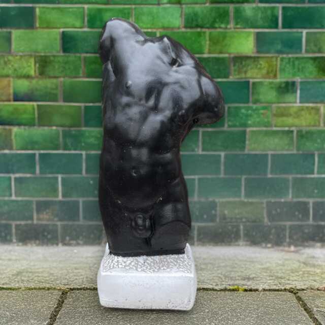Concrete Male Body Sculpture Stone Statue Handcrafted Anatomical Figurine Garden Ornament Modern Home Decor Patio Decoration Gift - image 1